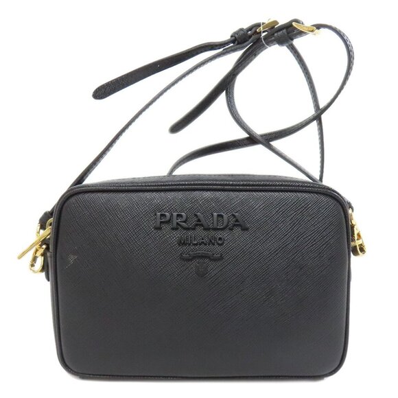 PRADA Black Saffiano Shoulder Bag - Picture 1 of 11